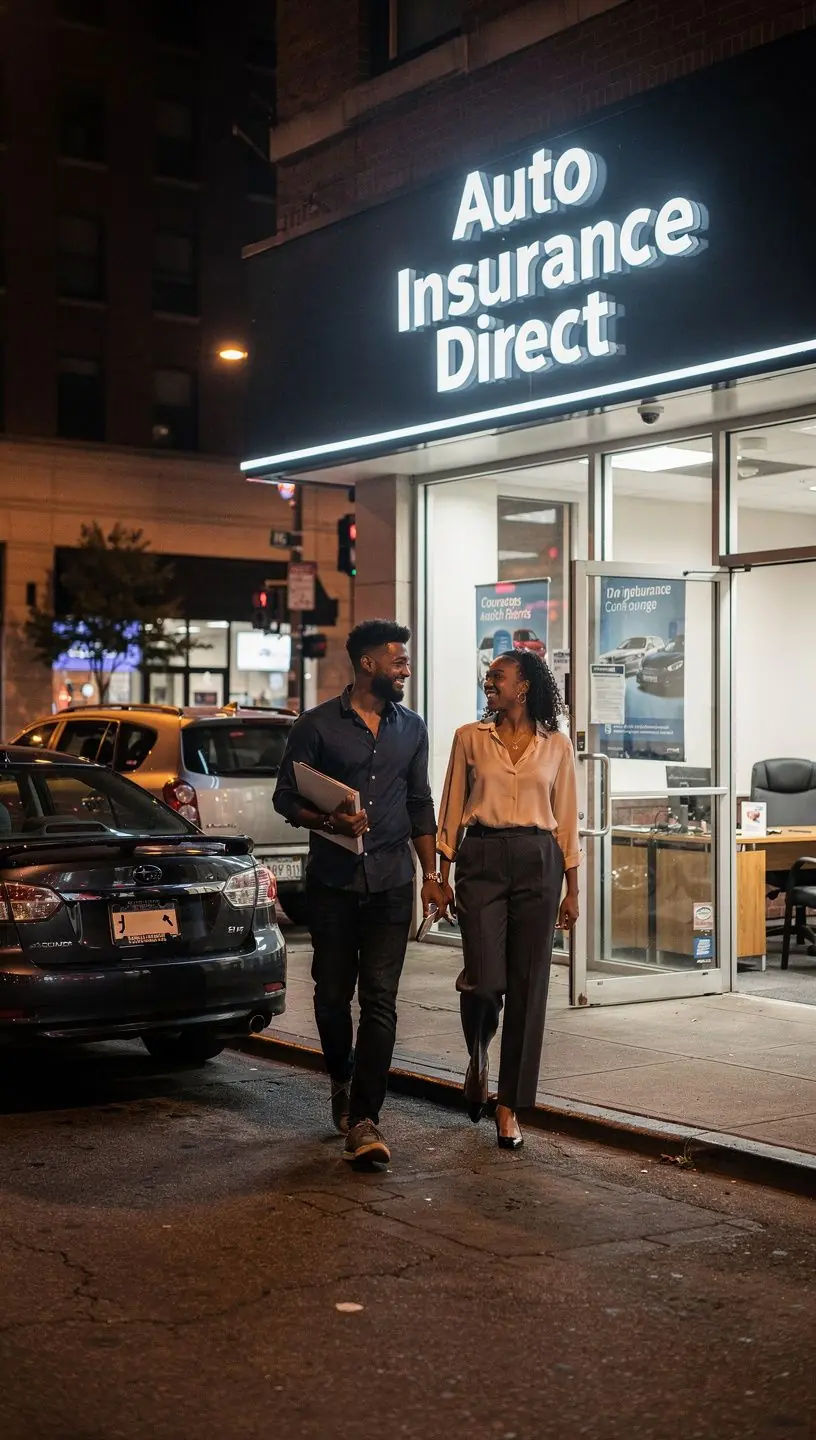 Zbliżenie na telefon, na którym wyświetlają się informacje o ofercie ubezpieczeniowej.