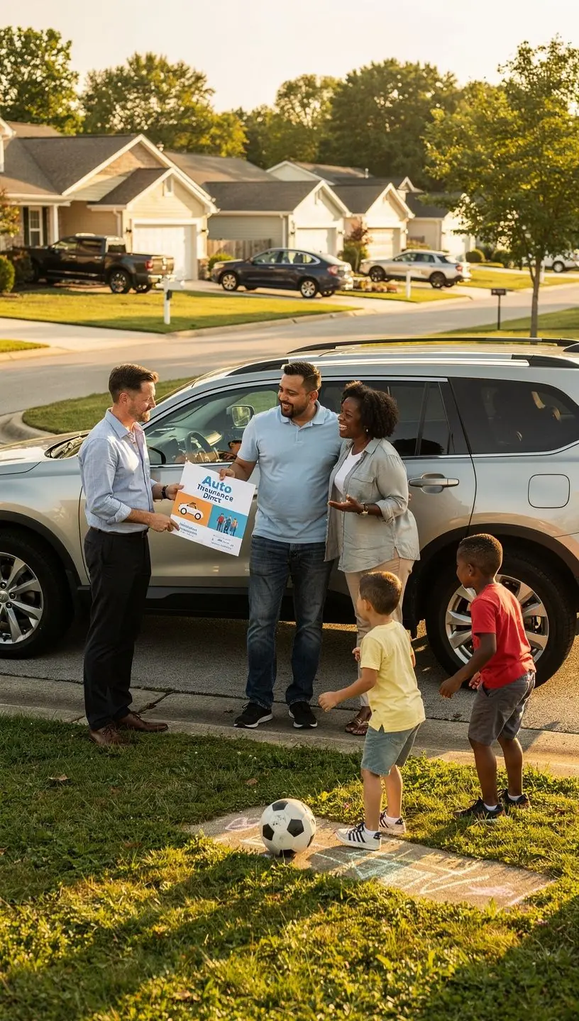 Zdjęcie przedstawiające doradcę ubezpieczeniowego omawiającego opcje ubezpieczenia samochodu z klientem.